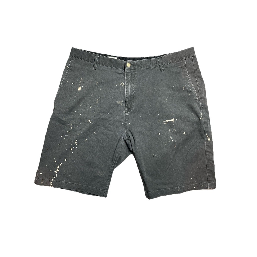Distressed Volcom Cargo Shorts Men's Gray Size 40 Utility Casual Outdoor